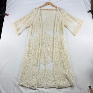 Rebellion Again Ivory Lace Cardigan Size M